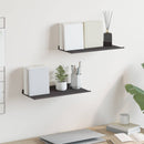 vidaXL Lebegő polc 2 db Fekete 40 x 18 x 2,5 cm Acél