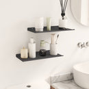 vidaXL Lebegő polc 2 db Fekete 40 x 18 x 2,5 cm Acél