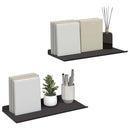 vidaXL Lebegő polc 2 db Fekete 40 x 18 x 2,5 cm Acél