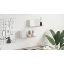 vidaXL Lebegő polc 2 pcs Rózsaszín 40 x 18 x 2,5 cm Acél