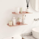 vidaXL Lebegő polc 2 pcs Rózsaszín 40 x 18 x 2,5 cm Acél