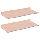 vidaXL Lebegő polc 2 pcs Rózsaszín 40 x 18 x 2,5 cm Acél