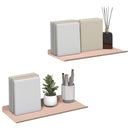 vidaXL Lebegő polc 2 pcs Rózsaszín 40 x 18 x 2,5 cm Acél