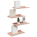 vidaXL Lebegő polc 4 pcs Rózsaszín 40 x 18 x 2,5 cm Acél