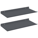 vidaXL Lebegő polc 2 pcs Antracit 40 x 18 x 2,5 cm Acél