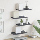 vidaXL Lebegő polc 4 pcs Antracit 40 x 18 x 2,5 cm Acél