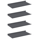 vidaXL Lebegő polc 4 pcs Antracit 40 x 18 x 2,5 cm Acél