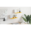 vidaXL Lebegő polc 2 pcs Mustár sárga 40 x 18 x 2,5 cm Acél