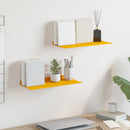 vidaXL Lebegő polc 2 pcs Mustár sárga 40 x 18 x 2,5 cm Acél