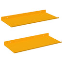 vidaXL Lebegő polc 2 pcs Mustár sárga 40 x 18 x 2,5 cm Acél