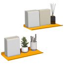 vidaXL Lebegő polc 2 pcs Mustár sárga 40 x 18 x 2,5 cm Acél