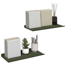 vidaXL Lebegő polc 2 pcs Olajzöld 40 x 18 x 2,5 cm Acél