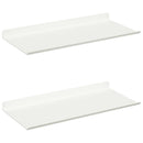 vidaXL Lebegő polc 2 db Fehér 40 x 18 x 2,5 cm Acél