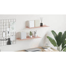 vidaXL Lebegő polc 2 pcs Rózsaszín 60 x 18 x 2,5 cm Acél
