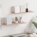 vidaXL Lebegő polc 2 pcs Rózsaszín 60 x 18 x 2,5 cm Acél