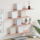 vidaXL Lebegő polc 4 pcs Rózsaszín 60 x 18 x 2,5 cm Acél