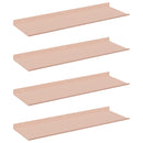 vidaXL Lebegő polc 4 pcs Rózsaszín 60 x 18 x 2,5 cm Acél