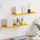 vidaXL Lebegő polc 2 pcs Mustár sárga 60 x 18 x 2,5 cm Acél