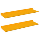 vidaXL Lebegő polc 2 pcs Mustár sárga 60 x 18 x 2,5 cm Acél