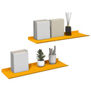 vidaXL Lebegő polc 2 pcs Mustár sárga 60 x 18 x 2,5 cm Acél