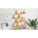 vidaXL Lebegő polc 4 pcs Mustár sárga 60 x 18 x 2,5 cm Acél