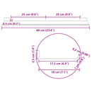vidaXL Lebegő polc 4 pcs Mustár sárga 60 x 18 x 2,5 cm Acél