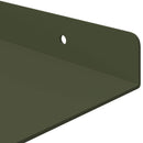 vidaXL Lebegő polc 2 db Olajzöld 60 x 18 x 2,5 cm Acél