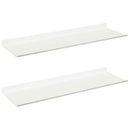 vidaXL Lebegő polc 2 db Fehér 60 x 18 x 2,5 cm Acél