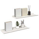 vidaXL Lebegő polc 2 db Fehér 60 x 18 x 2,5 cm Acél