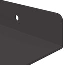 vidaXL Lebegő polc 2 db Fekete 80 x 18 x 2,5 cm Acél