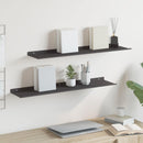 vidaXL Lebegő polc 2 db Fekete 80 x 18 x 2,5 cm Acél