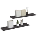 vidaXL Lebegő polc 2 db Fekete 80 x 18 x 2,5 cm Acél