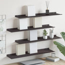 vidaXL Lebegő polc Falra szerelhető 4 pcs Fekete 80 x 18 x 2,5 cm Acél