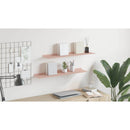 vidaXL Lebegő polc 2 pcs Rózsaszín 80 x 18 x 2,5 cm Acél