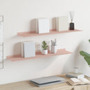 vidaXL Lebegő polc 2 pcs Rózsaszín 80 x 18 x 2,5 cm Acél