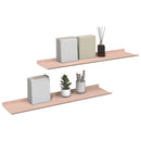 vidaXL Lebegő polc 2 pcs Rózsaszín 80 x 18 x 2,5 cm Acél
