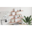 vidaXL Lebegő polc 4 pcs Rózsaszín 80 x 18 x 2,5 cm Acél