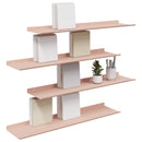 vidaXL Lebegő polc 4 pcs Rózsaszín 80 x 18 x 2,5 cm Acél