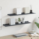 vidaXL Lebegő polc Falra szerelhető 2 db Antracit 80 x 18 x 2,5 cm
