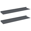 vidaXL Lebegő polc Falra szerelhető 2 db Antracit 80 x 18 x 2,5 cm