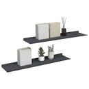 vidaXL Lebegő polc Falra szerelhető 2 db Antracit 80 x 18 x 2,5 cm