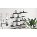 vidaXL Lebegő polc 4 pcs Antracit 80 x 18 x 2,5 cm Acél