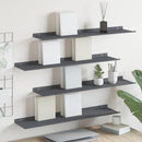 vidaXL Lebegő polc 4 pcs Antracit 80 x 18 x 2,5 cm Acél
