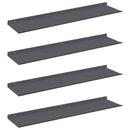 vidaXL Lebegő polc 4 pcs Antracit 80 x 18 x 2,5 cm Acél