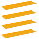 vidaXL Lebegő polc 4 pcs Mustár sárga 80 x 18 x 2,5 cm Acél