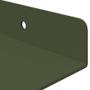 vidaXL Lebegő polc 4 pcs Olajzöld 80 x 18 x 2,5 cm Acél
