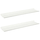 vidaXL Lebegő polc 2 db Fehér 80 x 18 x 2,5 cm Acél