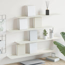 vidaXL Lebegő polc Falra szerelhető 4 pcs Fehér 80 x 18 x 2,5 cm Acél