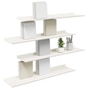 vidaXL Lebegő polc Falra szerelhető 4 pcs Fehér 80 x 18 x 2,5 cm Acél