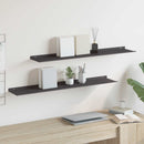 vidaXL Lebegő polc 2 db Fekete 100 x 18 x 2,5 cm Acél